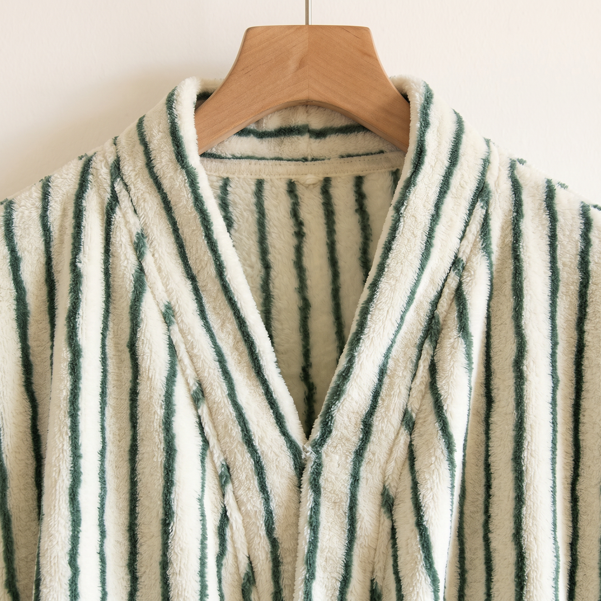 moss stripe dressing gown