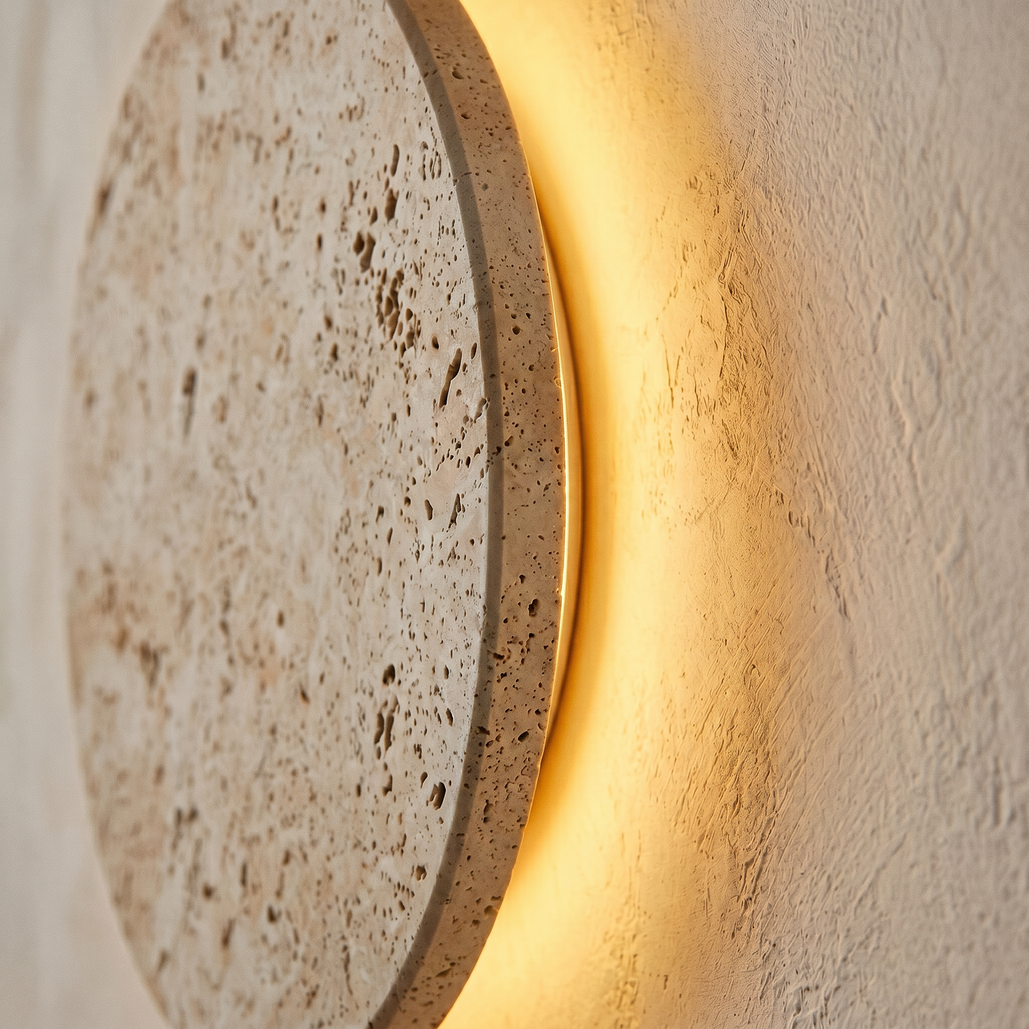 sol travertine wall light