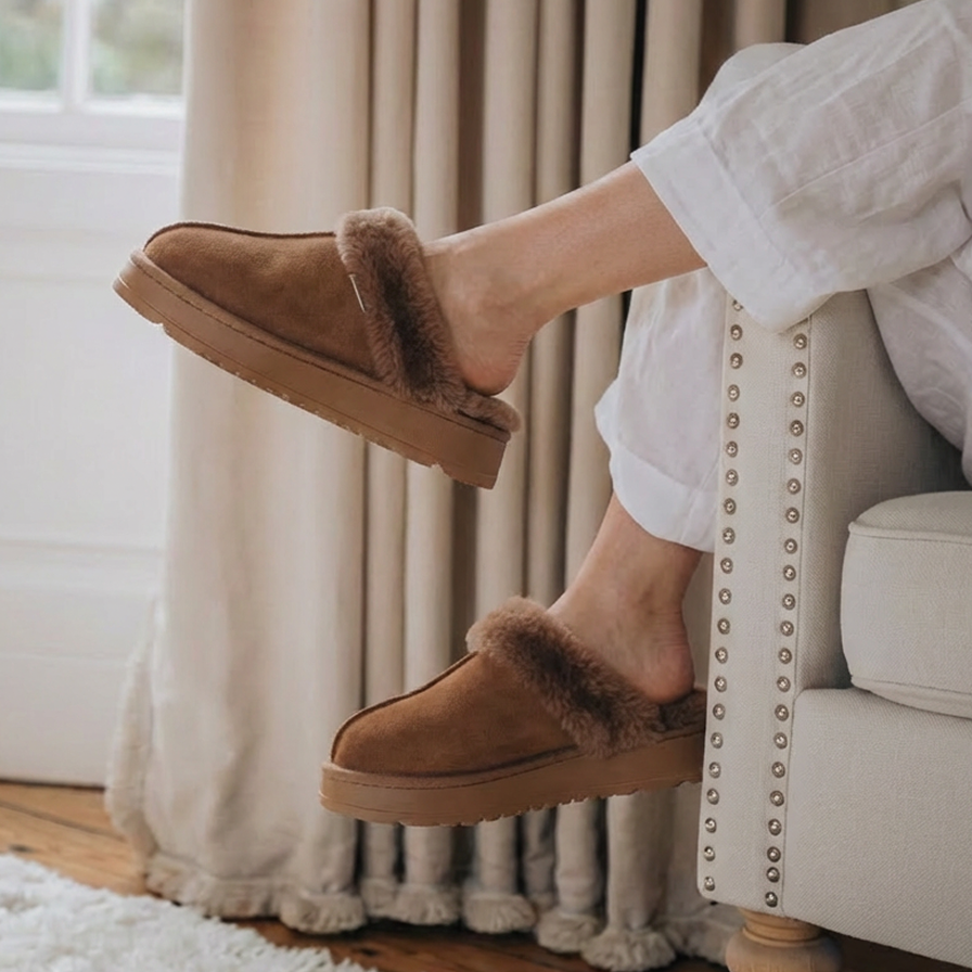 plush indoor slippers