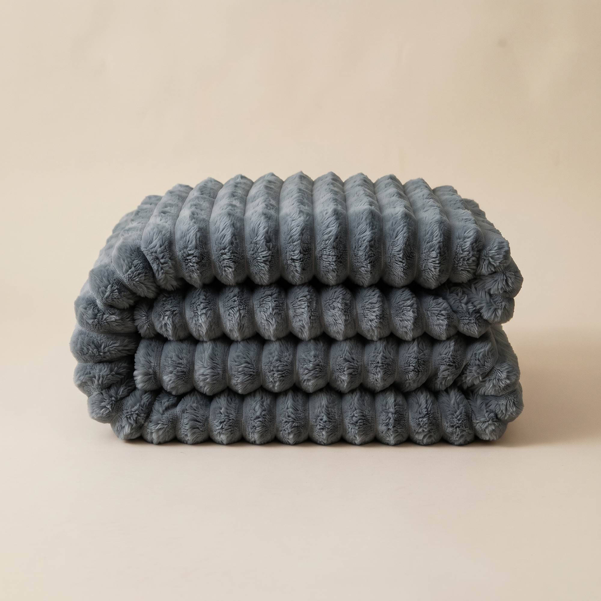 ultra soft ribbed fleece blanket