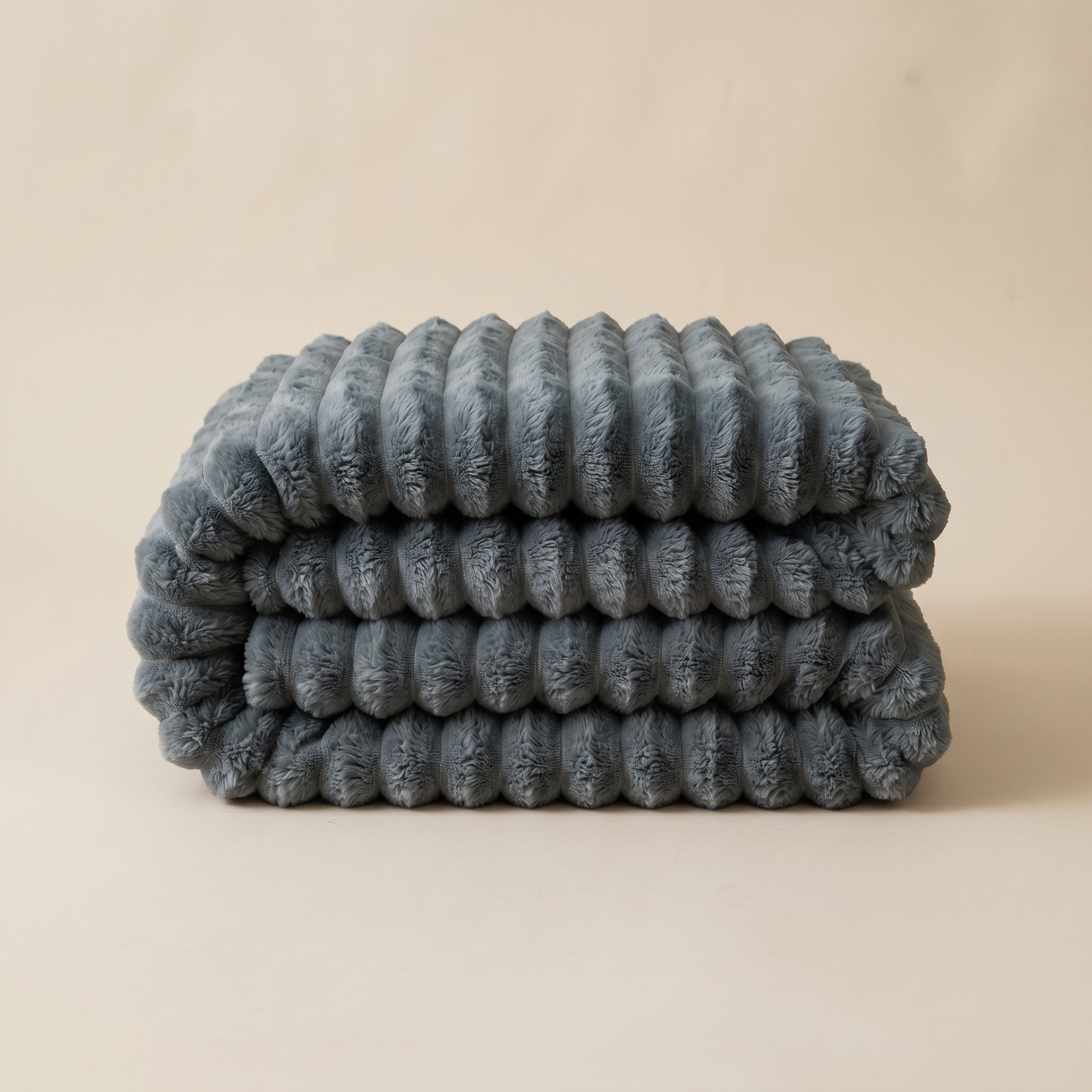ultra soft ribbed fleece blanket