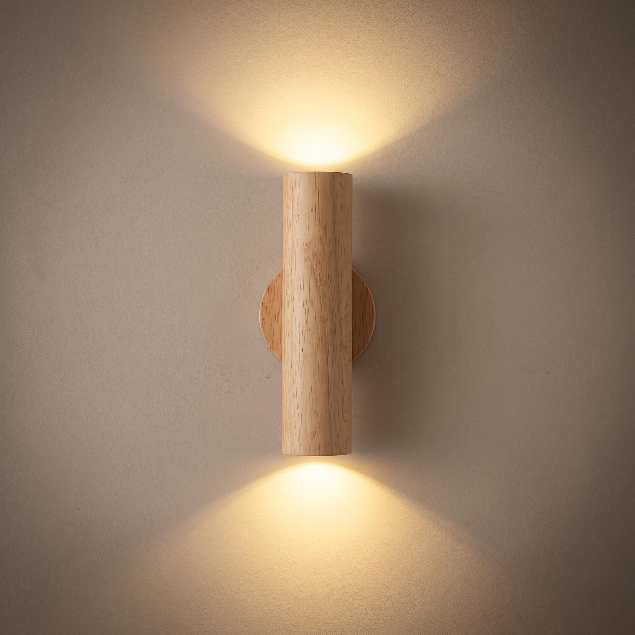 weir wall light in natural oak, studio hero
