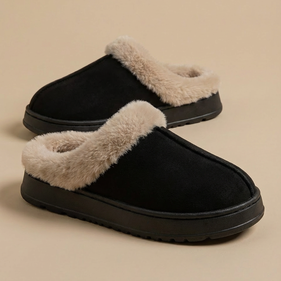 plush indoor slippers