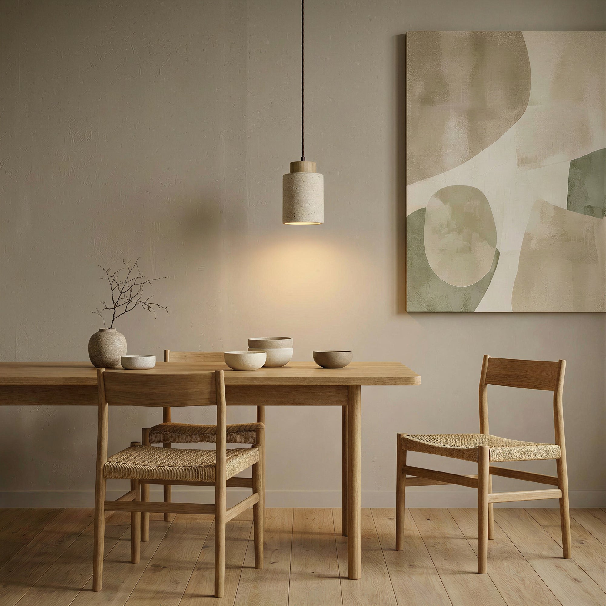 travertine pendant light