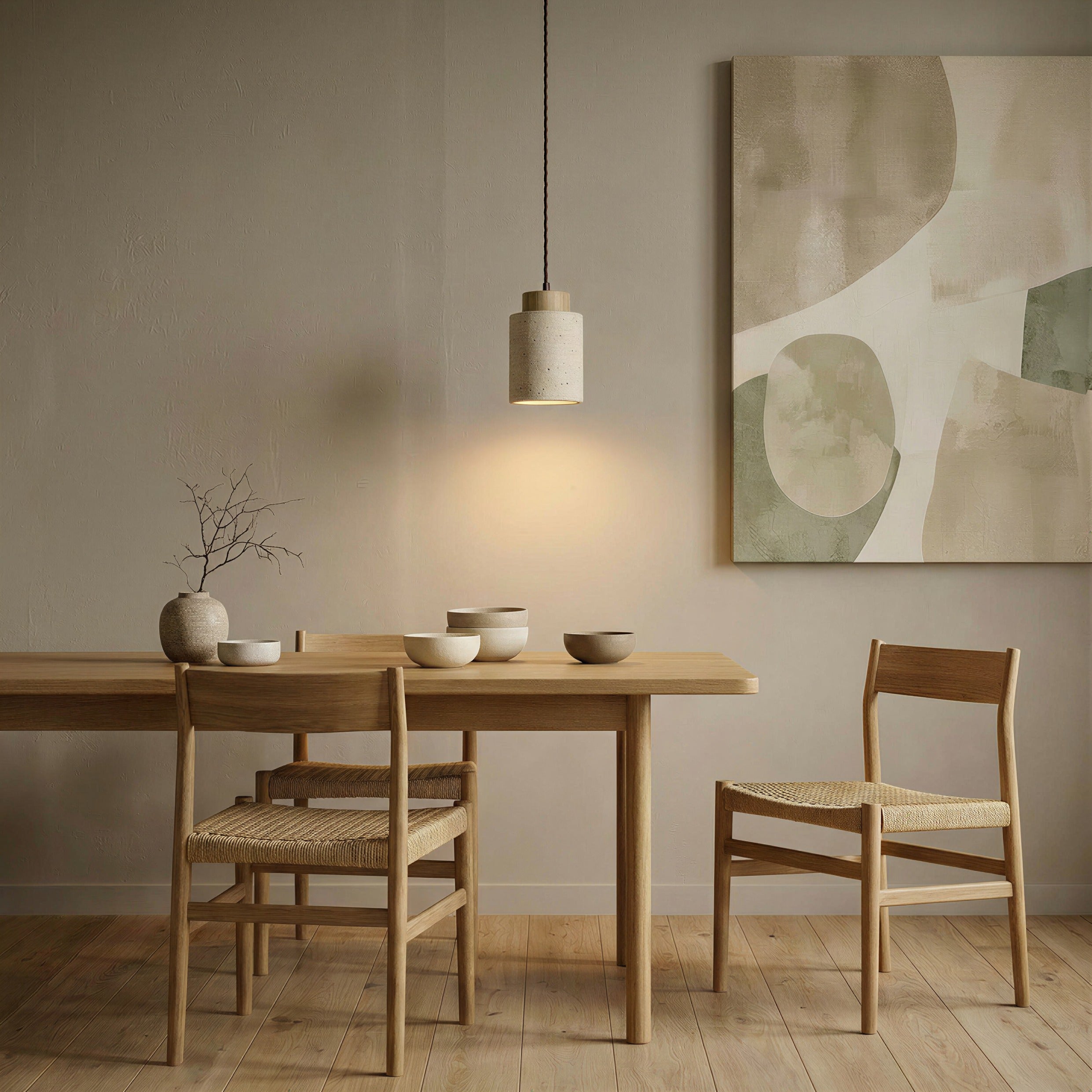 travertine pendant light