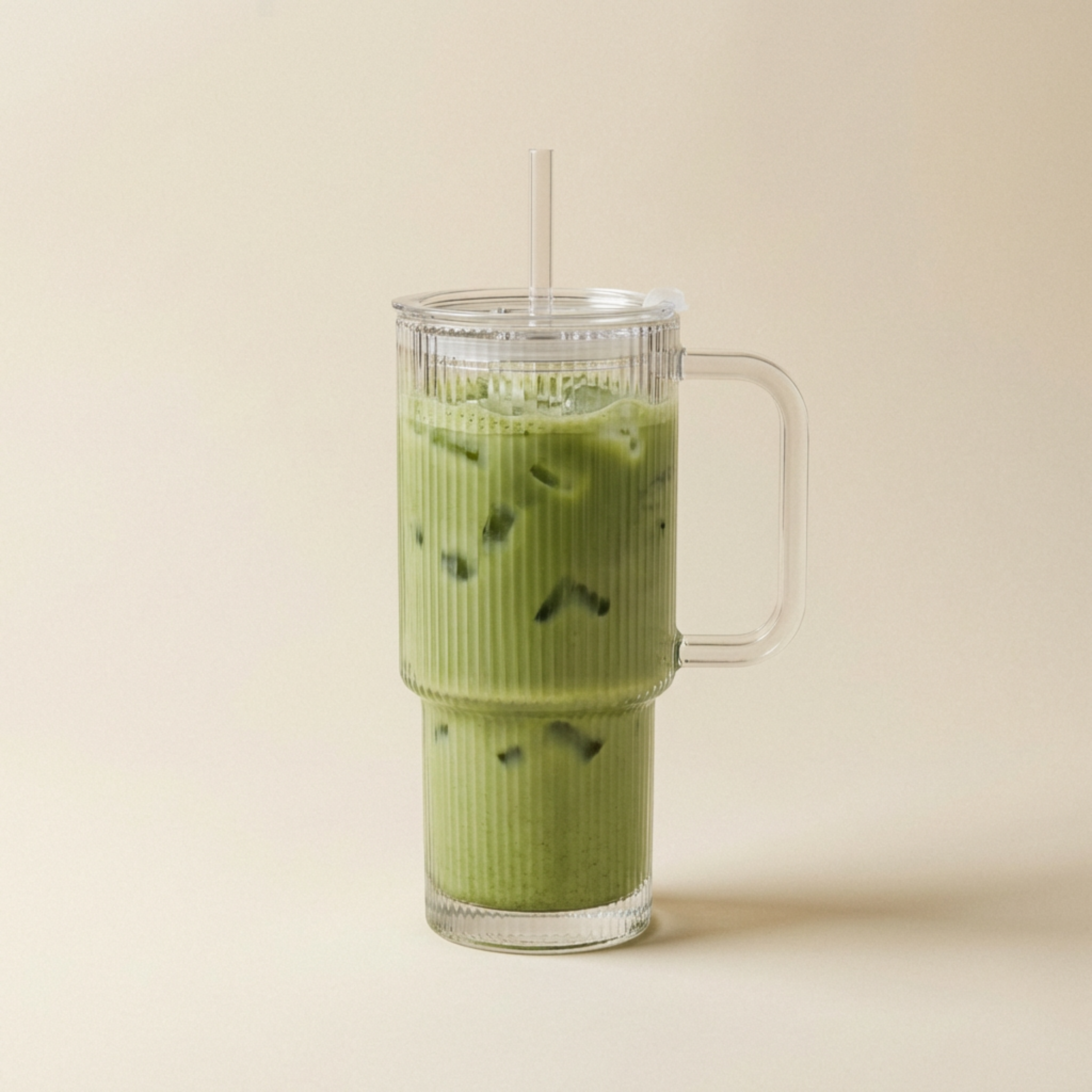 striped glass tumbler