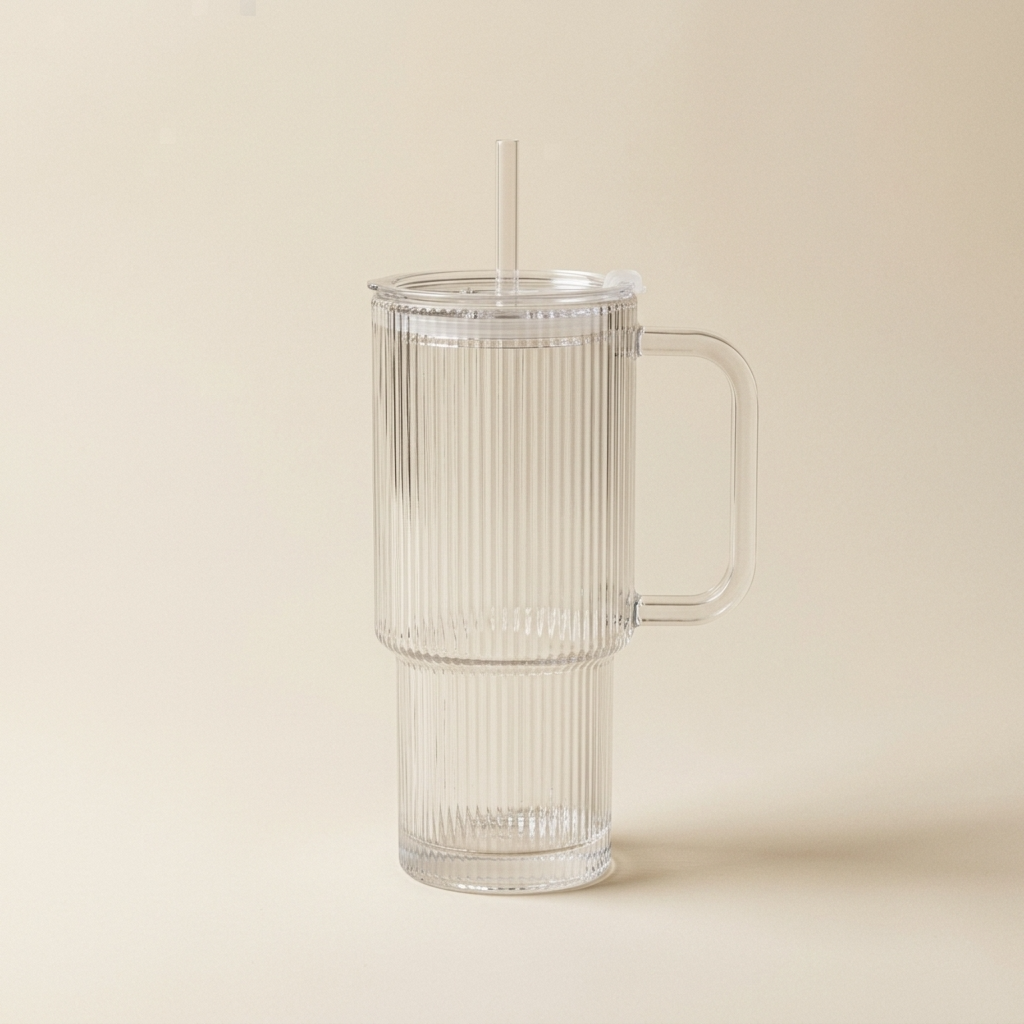 striped glass tumbler