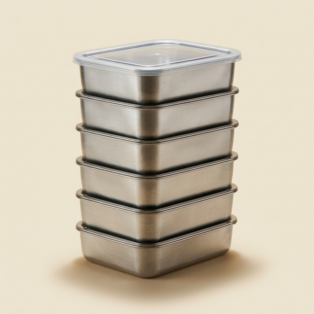 stainless steel meal prep set