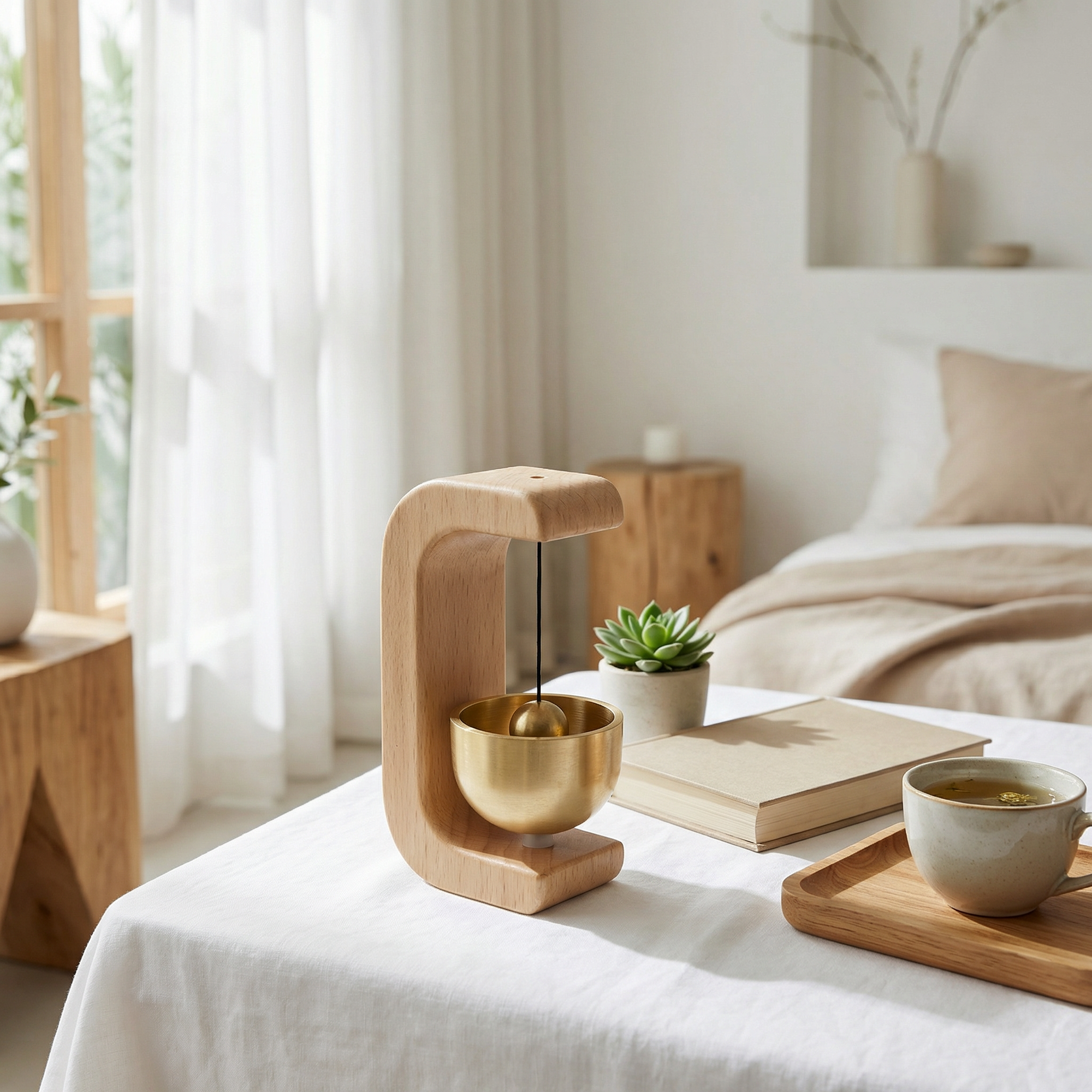 Walnut wind chime