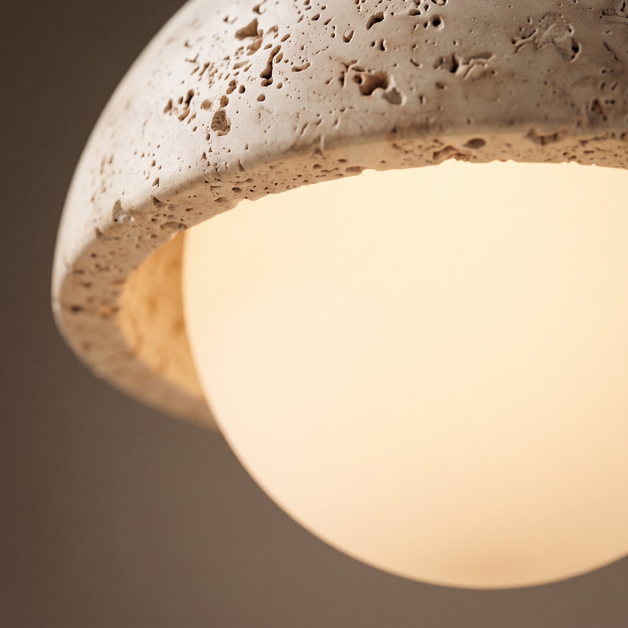 kura travertine pendant light