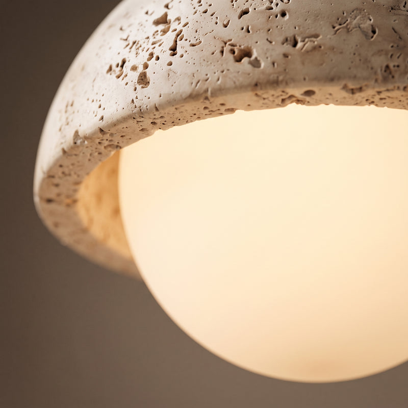 kura travertine pendant light
