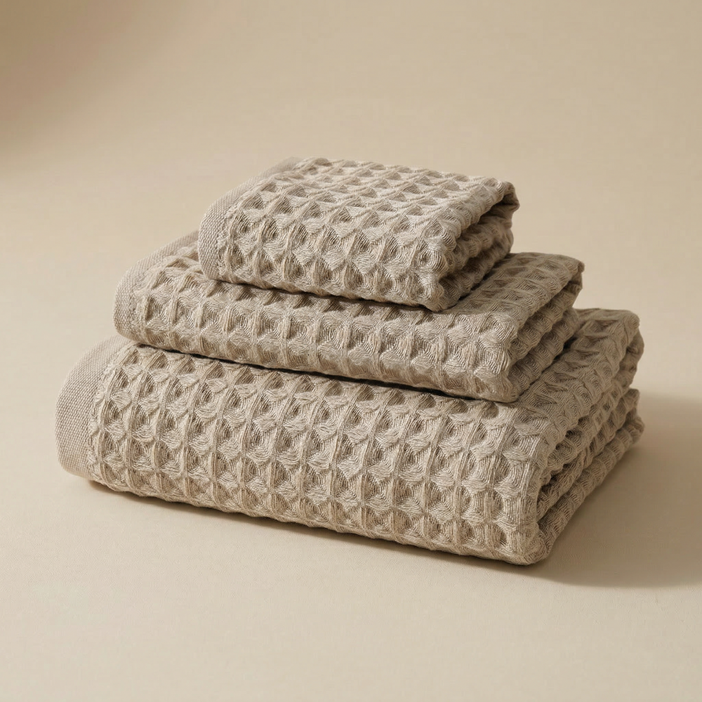 cotton waffle towel set