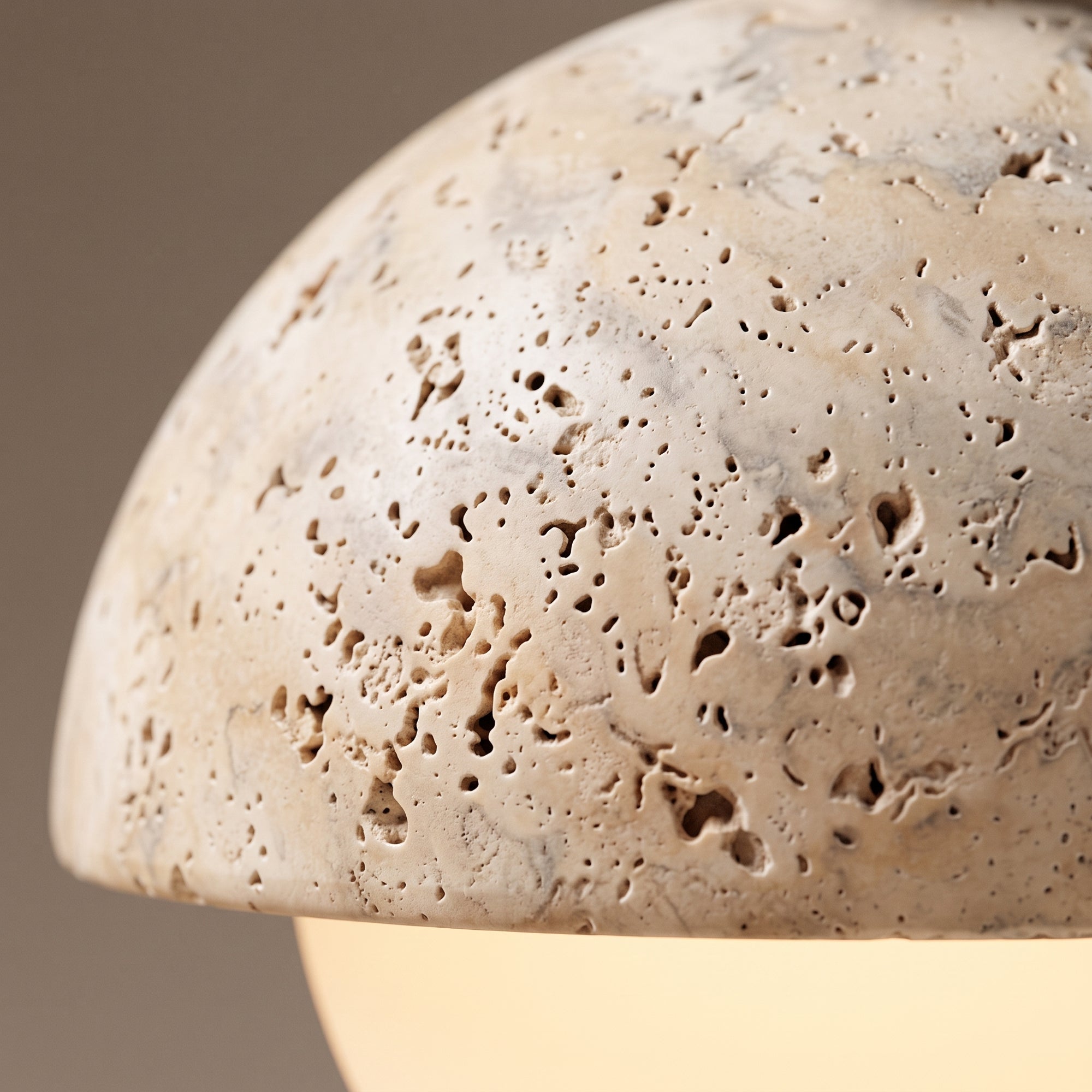 kura travertine pendant light