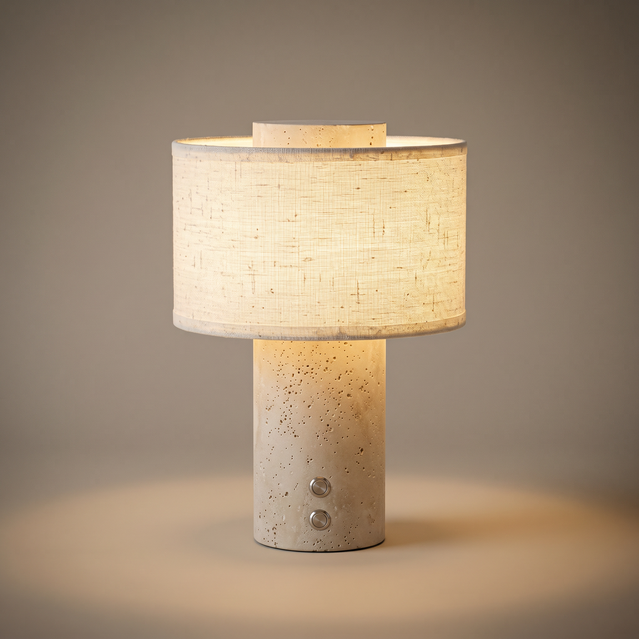obi travertine lamp