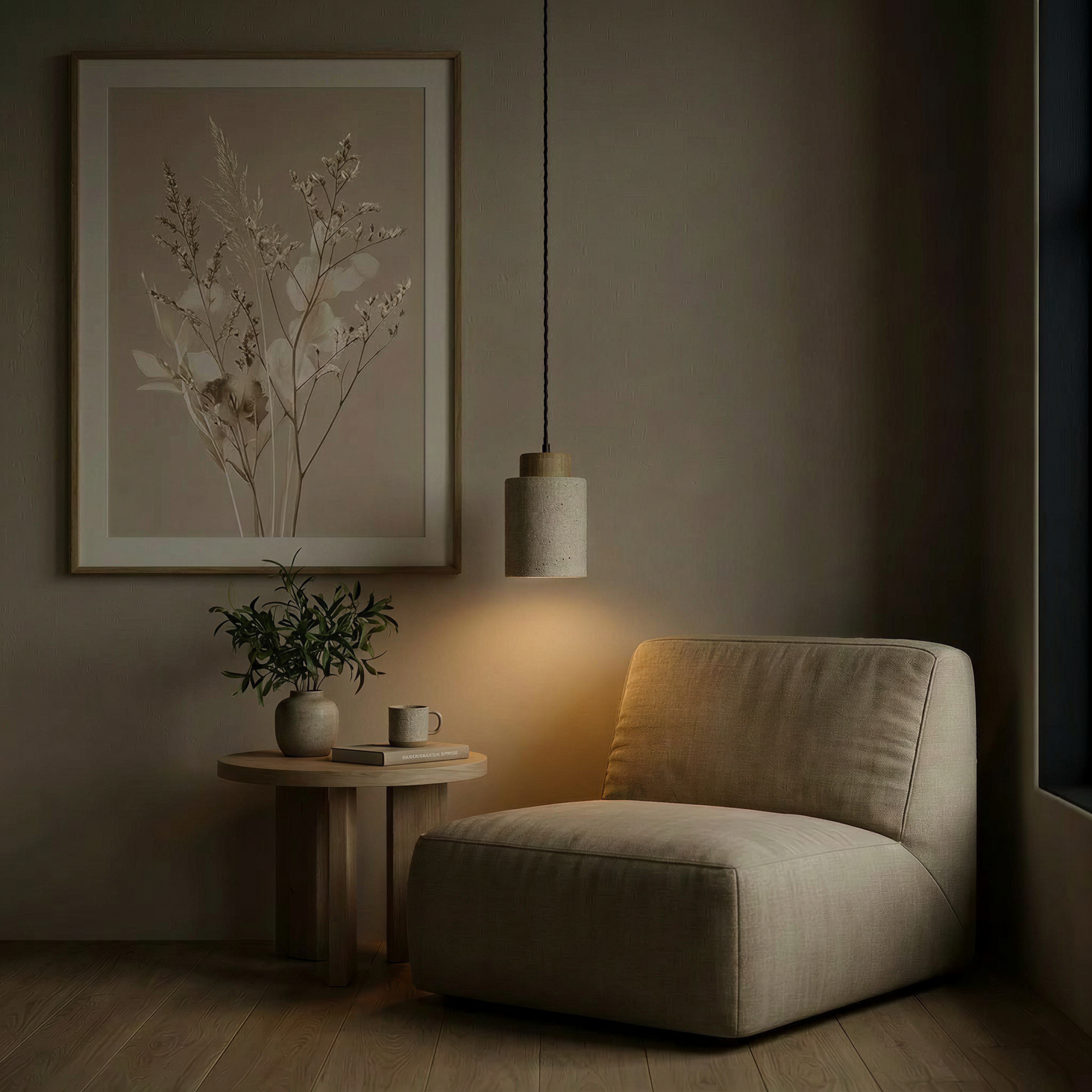 travertine pendant light