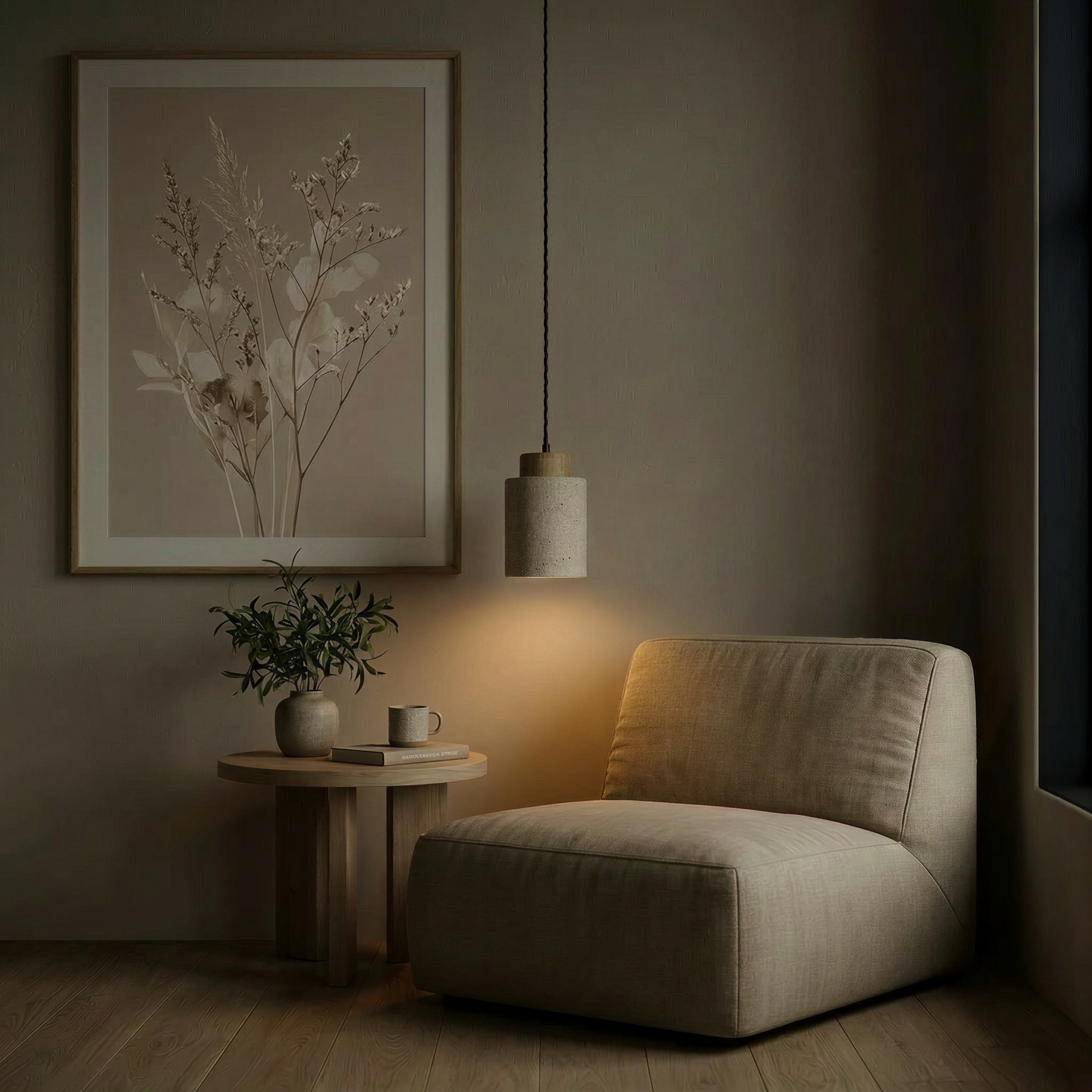 travertine pendant light