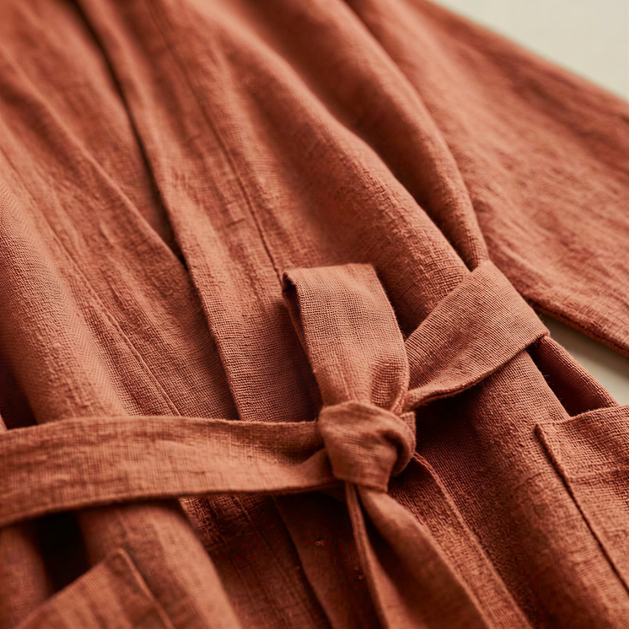 linen cotton dressing gown