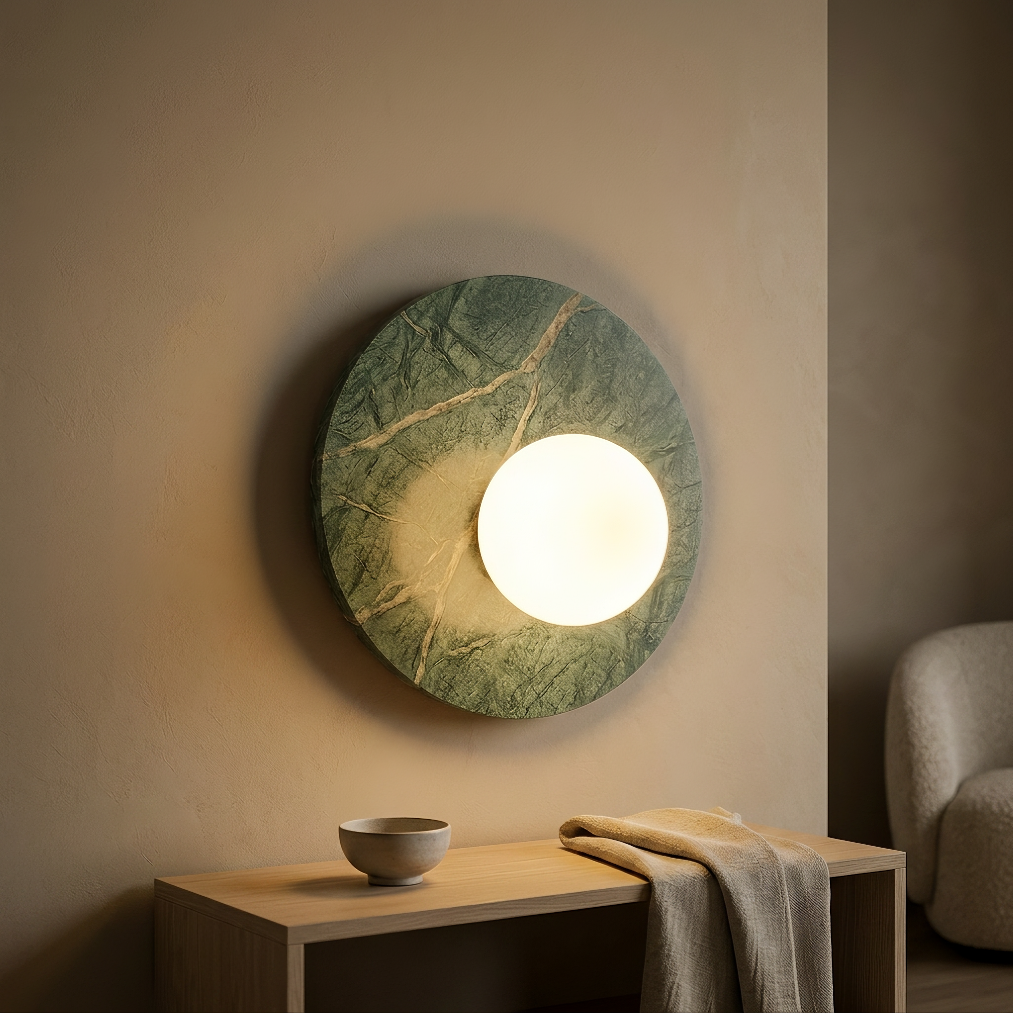 glade wall light in a living room