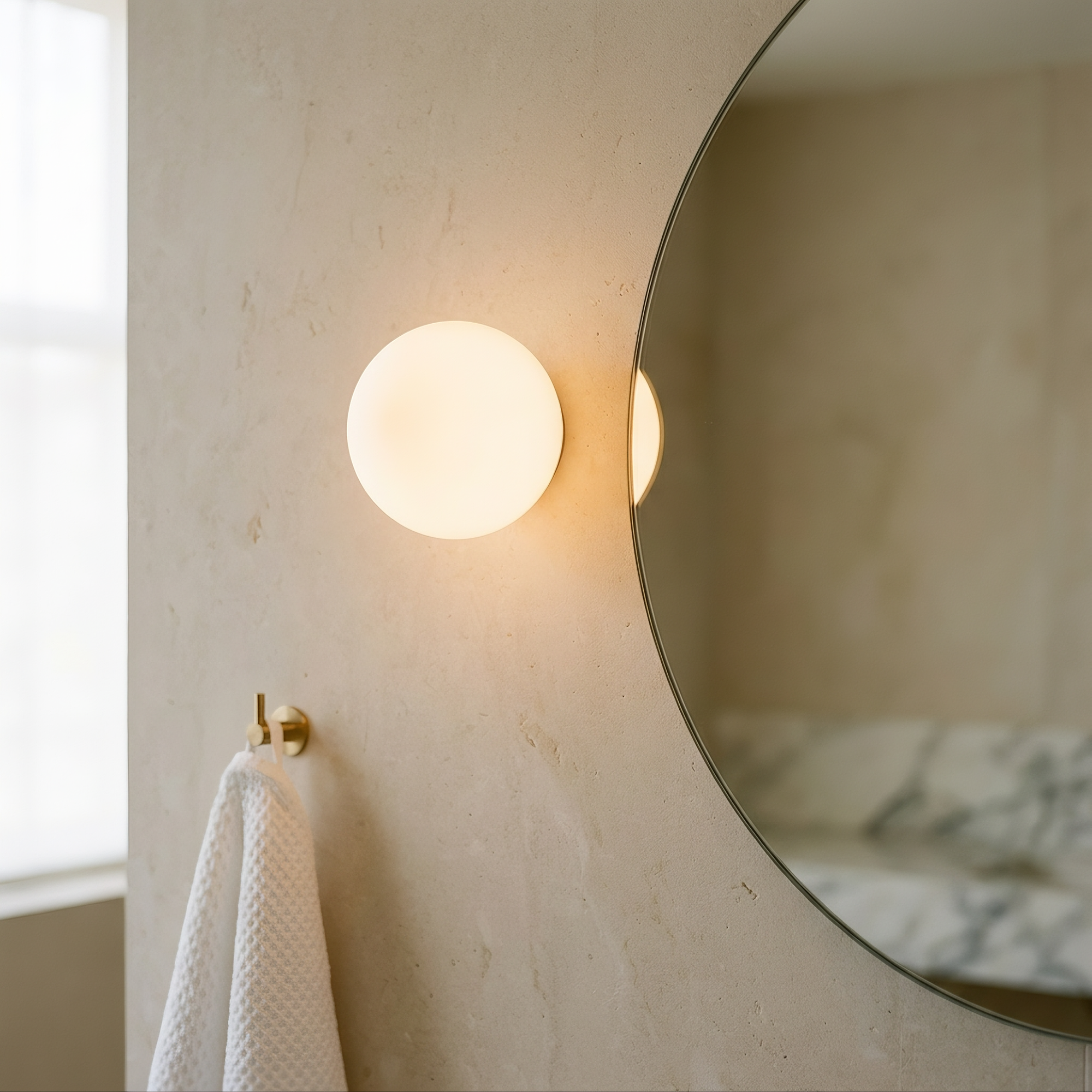 holm wall light in bathroom
