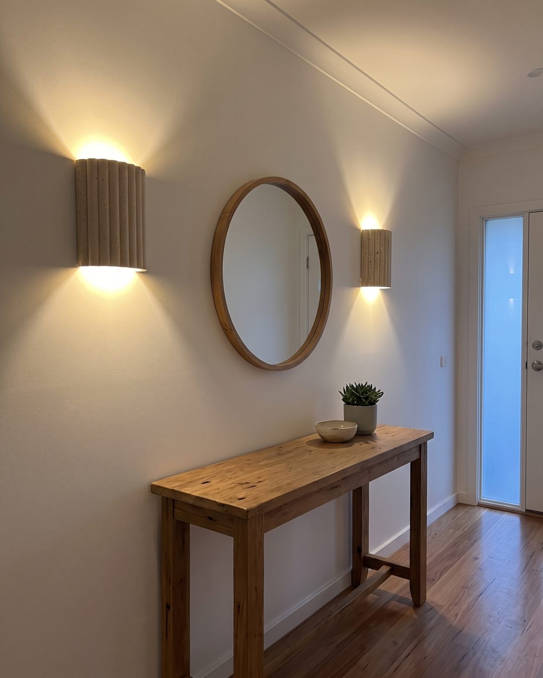 holt travertine wall light