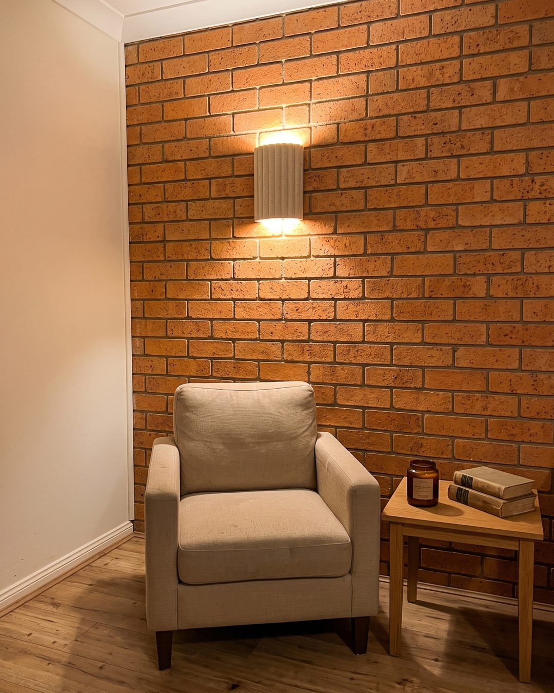 holt travertine wall light