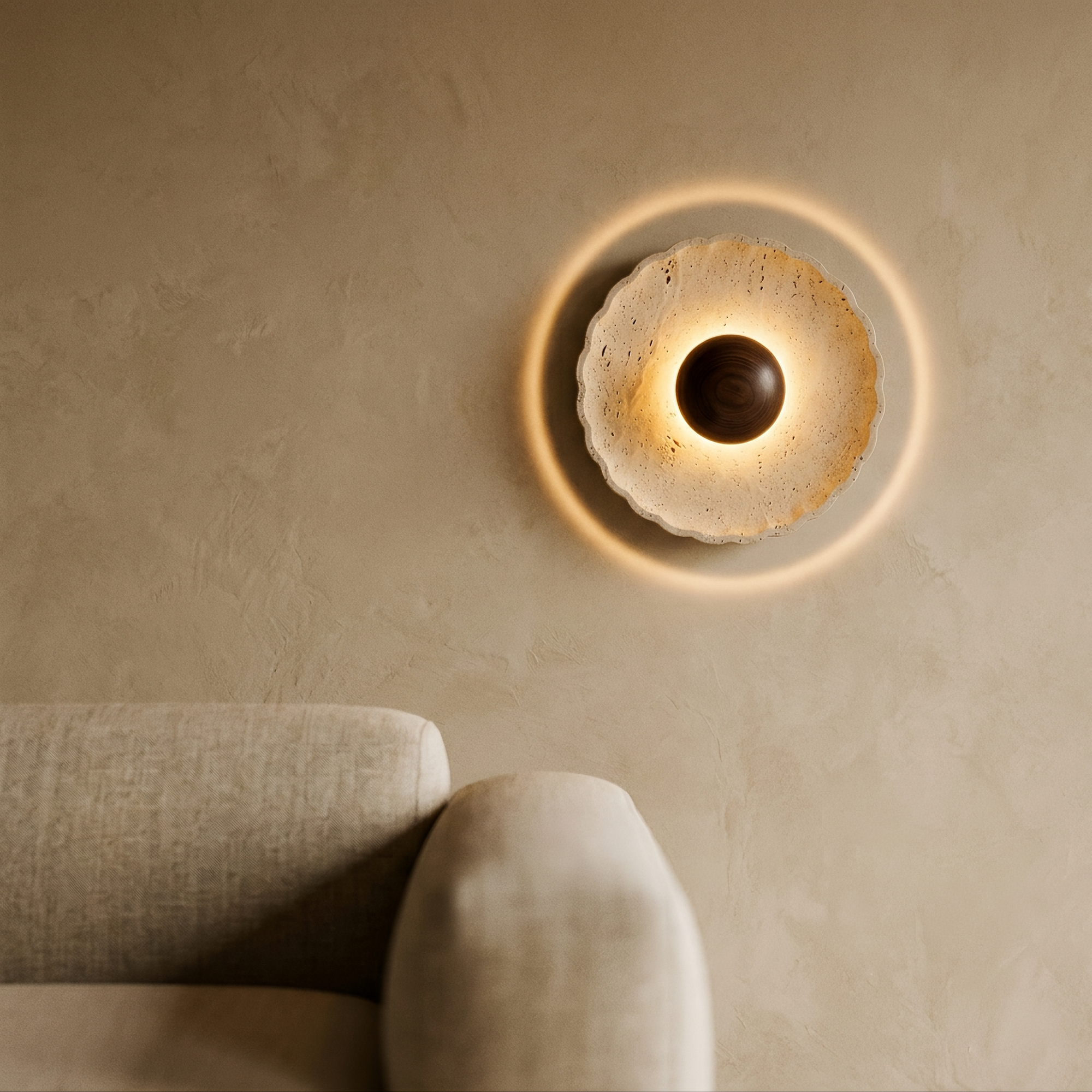 marl wall light in a living room setting