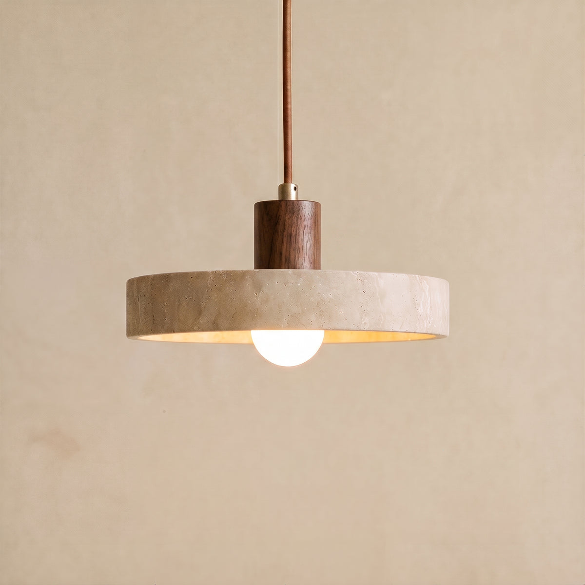 ishi travertine pendant light