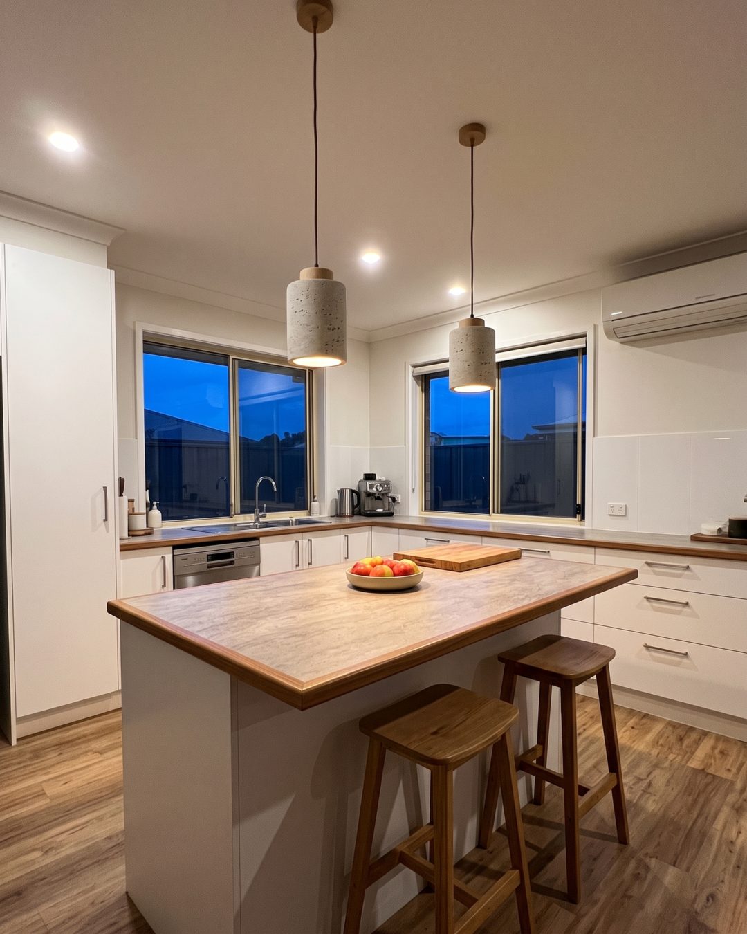 travertine pendant light