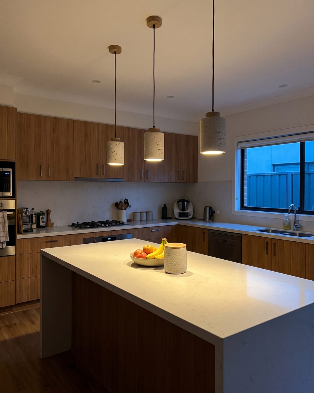 travertine pendant light