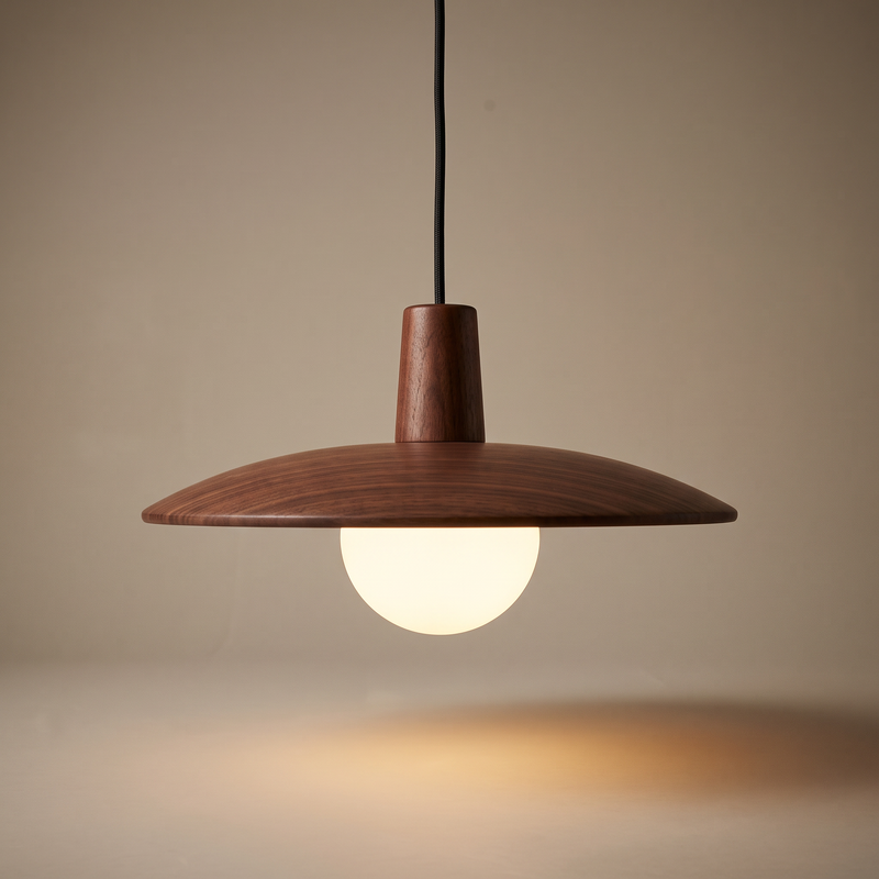 karst pendant, Walnut finish, studio hero